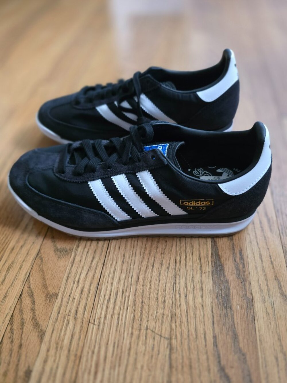 Adidas Mens 9.5 SL 72 RS CBBLACK/FTWHWT/BLUE